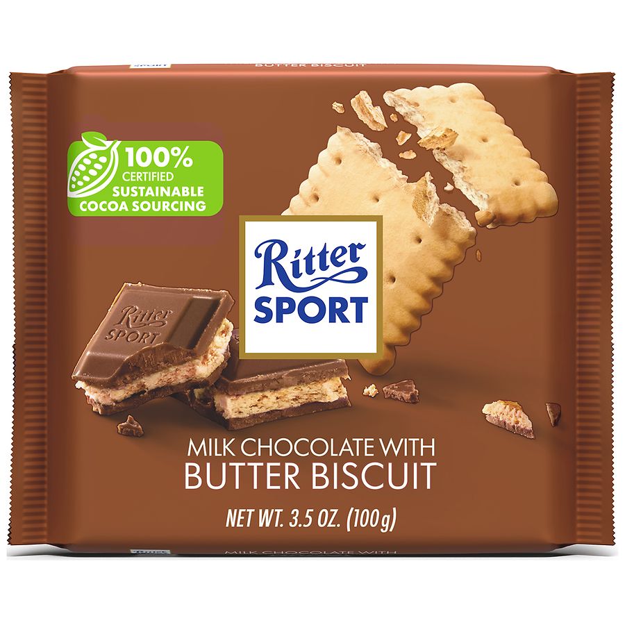 Ritter Sport Butter Biscuit and Cocoa Creme with Milk Chocolate