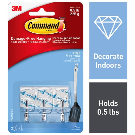 Command Utensil Hooks With Clear Strips Clear