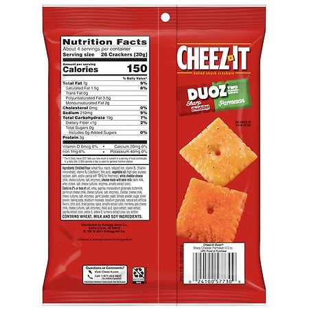 Cheez-It Cheese Crackers Cheddar and Parmesan | Walgreens
