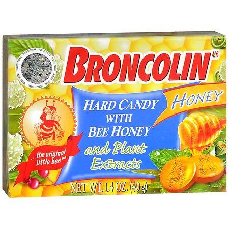Broncolin Hard Candy with Bee Honey Dietary Supplement
