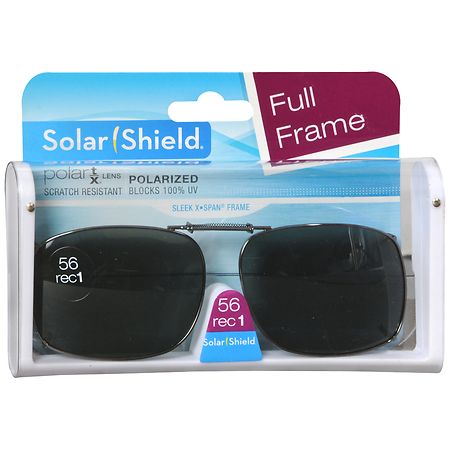 Solar Shield Clip On Sunglasses Gunmetal