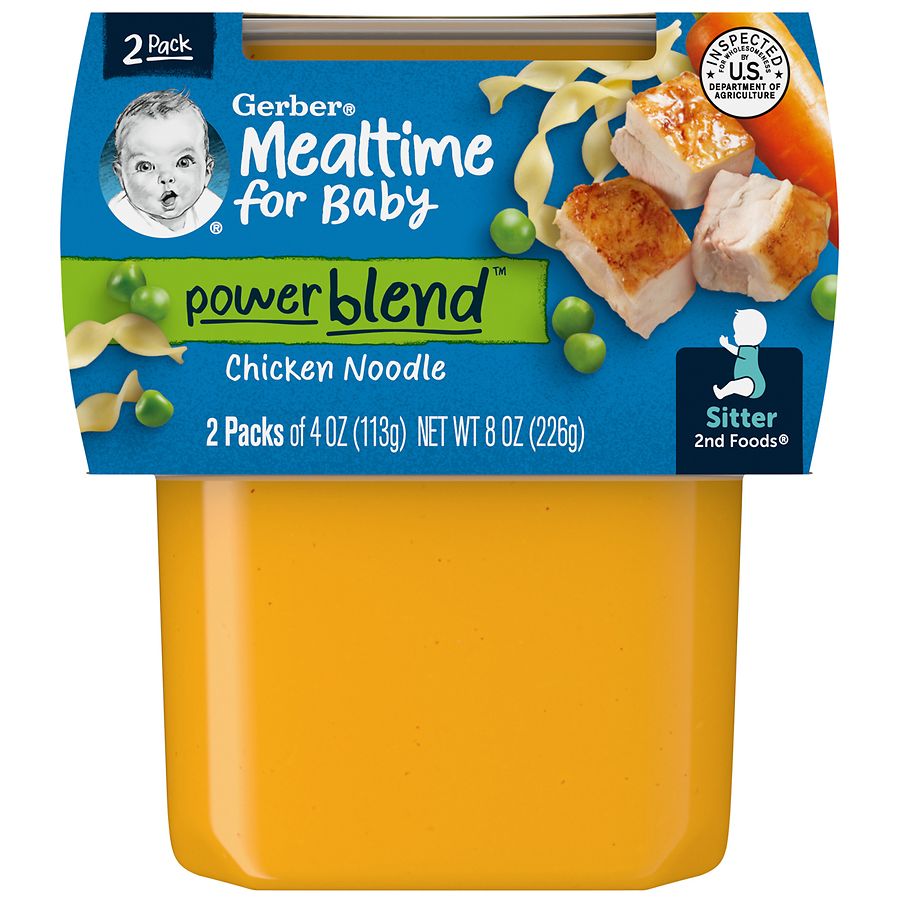 Gerber 2nd Foods Baby Foods, Power Blend Chicken Noodle | Walgreens