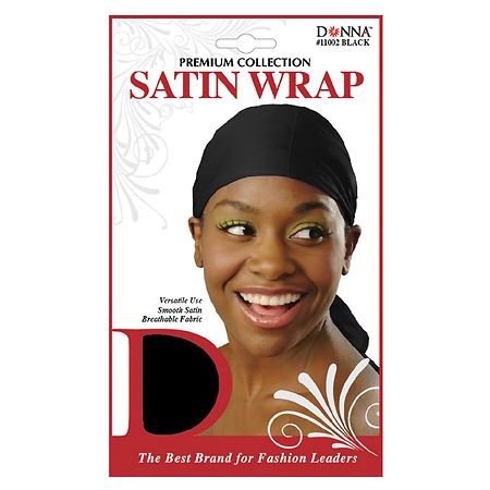 Donna Satin Wrap Black Black