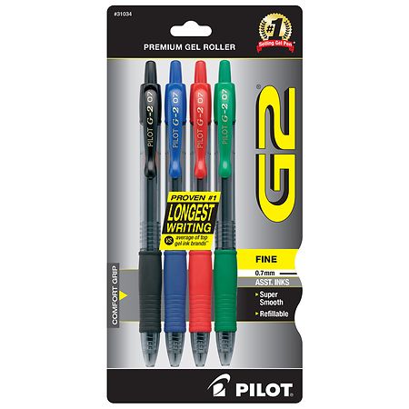 G2 Premium Retractable Gel Ink Rolling Ball Pens Assorted