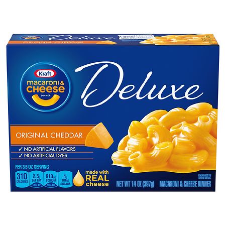 Kraft Deluxe Original Cheddar Macaroni  Cheese Dinner