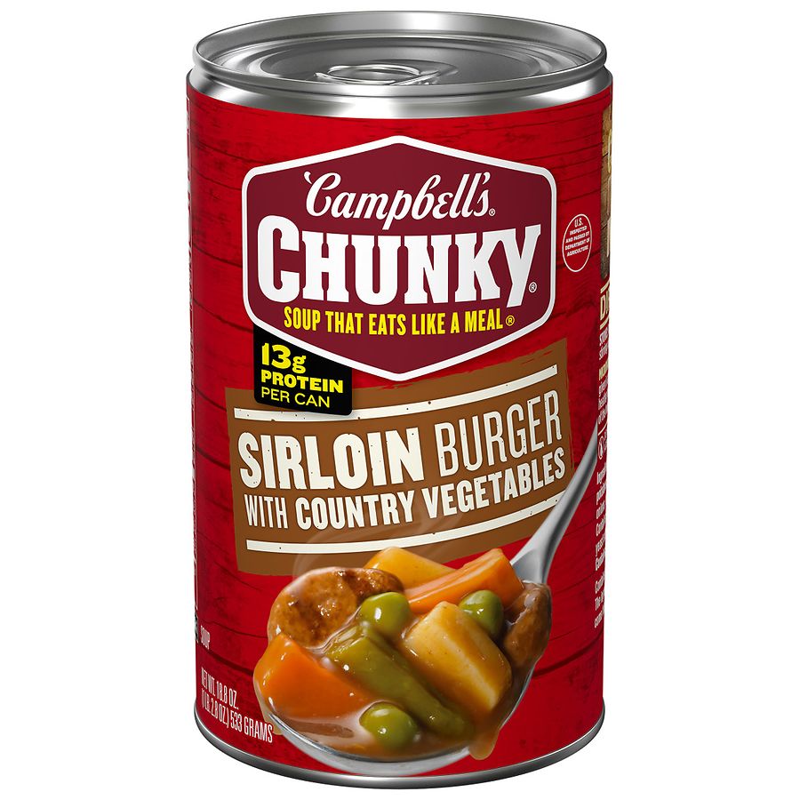 Campbell's Chunky Soup Sirloin Burger With Country Vegetable Beef