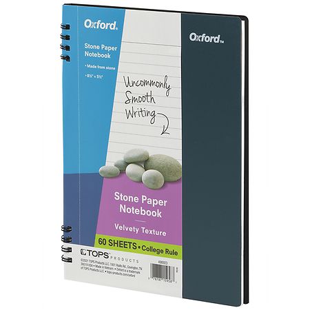Oxford Notebook, Stone Paper, College Rule, 60 Sheets