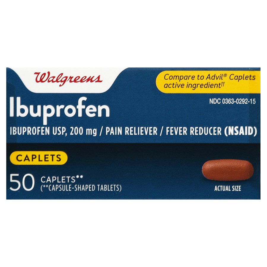 Walgreens Ibuprofen Pain Reliever/Fever Reducer, 200 mg Caplets
