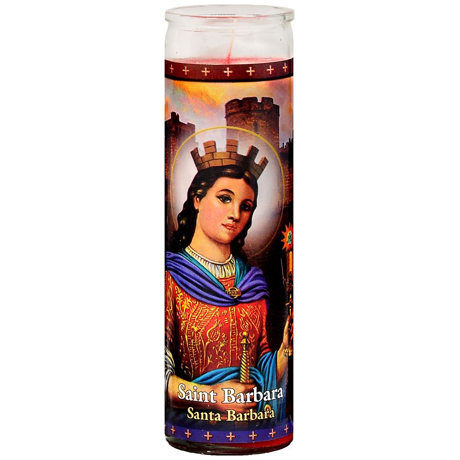 St. Jude Saint Barbara Prayer Candle 8.25 inch