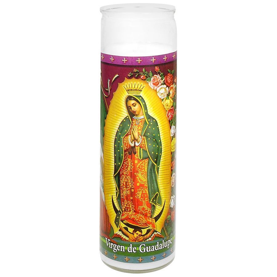 St. Jude Virgen de Guadalupe Prayer Candle 8 inch