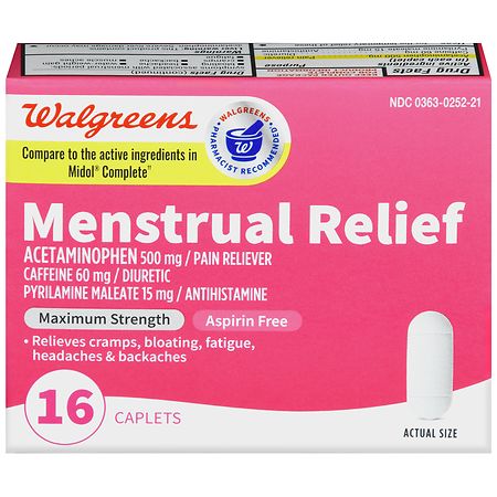Walgreens Menstrual Relief Caplets