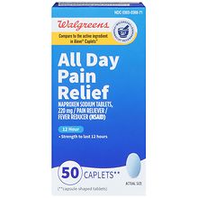 Walgreens All Day Pain Relief, Naproxen Sodium Caplets, 220 Mg | Walgreens