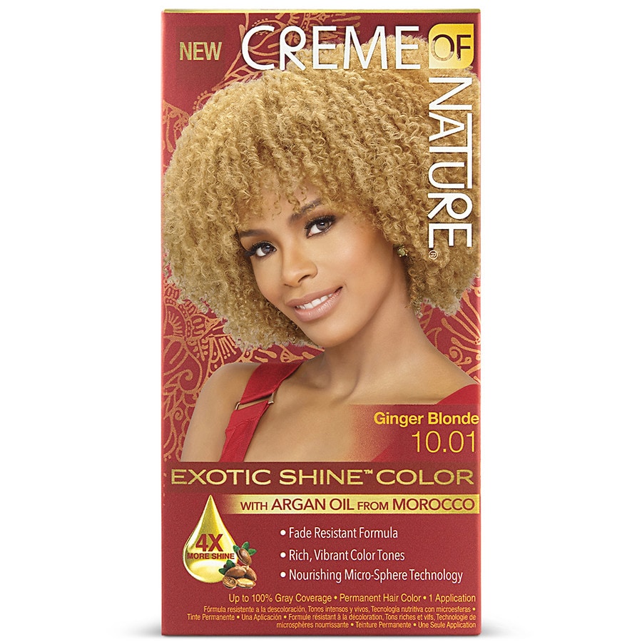 Creme Of Nature Argan Oil Exotic Shine Permanent Hair Color Kit, Ginger ...