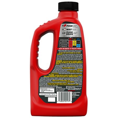 Drano Liquid Drain Clog Remover and Cleaner for Shower or Sink Drains,  Unclogs and Removes Hair, Soap Scum, Blockages, 32 oz