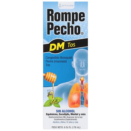 Rompe Pecho DM Cough Suppressant/Expectorant Liquid Honey