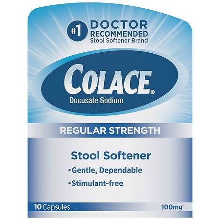 Colace Regular Strength Stimulant-Free Stool Softener 100 mg