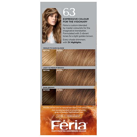 L'Oreal Paris Feria Permanent Hair Color, Light Brown 63 | Walgreens