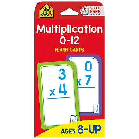 School Zone Multiplication 0-12 Flash Cards