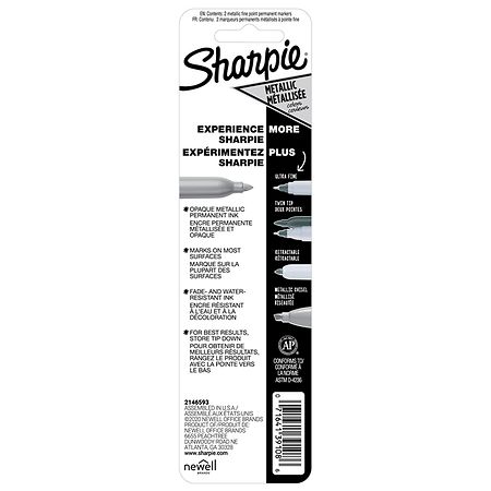 Sharpie Metallic Permanent Markers, Fine Point Silver