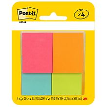 Post-it Page Flag Markers Assorted Brights 50 Strips/Pad 4 Pads/Pack