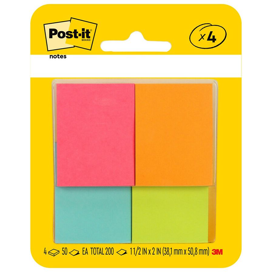 Save on 3M Post-it Notes Assorted Colors 3 X 3 Inch - 50 Sheets/Pad Order  Online Delivery