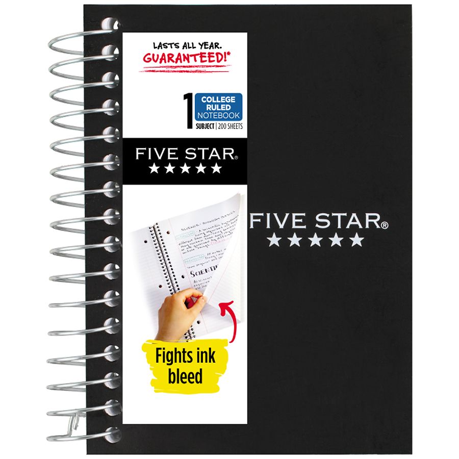 Five Star Fat Lil' Wirebound Notebook, College Ruled 3 1/2" x 5 1/2"