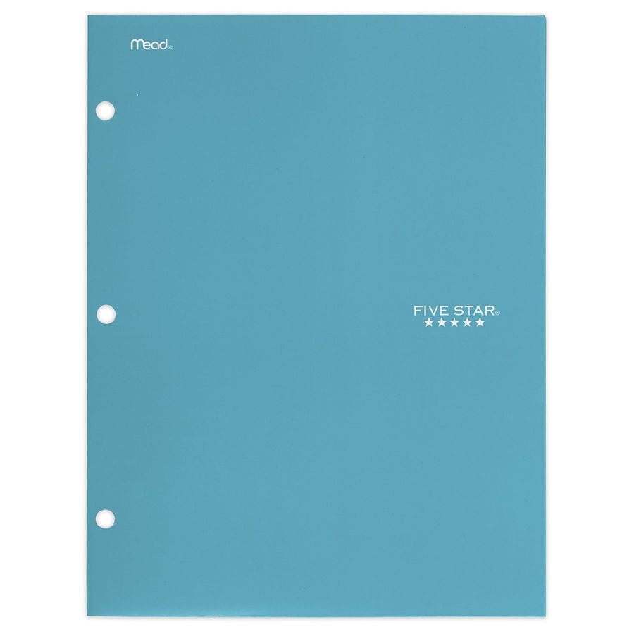 Five Star 4 Pocket Paper Folder 12.5" x 9.5" x .12" Assorted