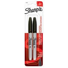 Sharpie Retractable Ultra Fine Point Permanent Markers, Black, Set of 2