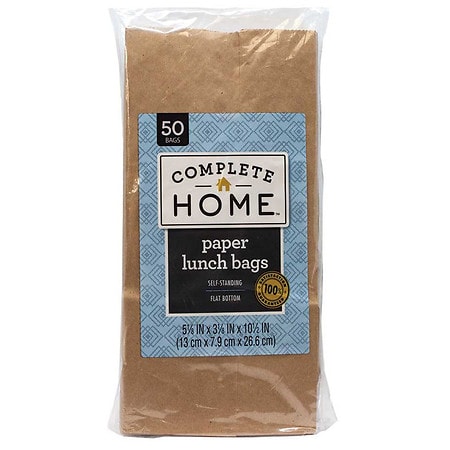 Complete Home Paper Lunch Bags 5-1/ 2 x 3-1/ 4 x 10-1/ 2 inch