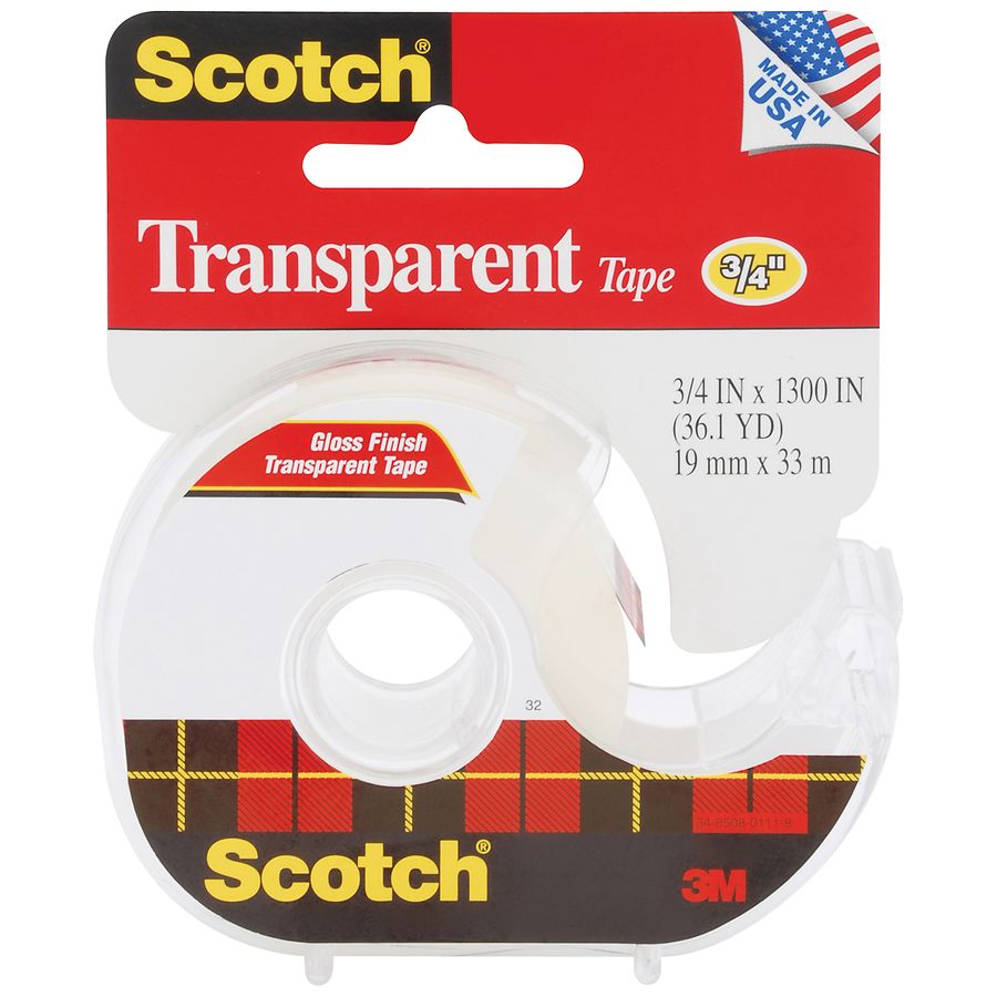 Gorilla Tough & Clear Double Sided Mounting Tape, 1 Inch x 60 Inches,  Clear, Pack of 4 