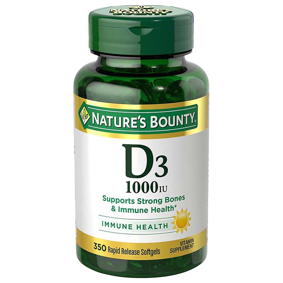 Nature's Bounty D3-1000 IU Dietary Supplement Rapid Release Softgels