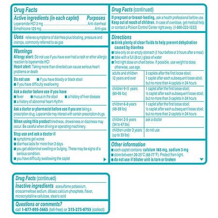 Imodium Multi-Symptom Relief Anti-Diarrheal Medicine Caplets