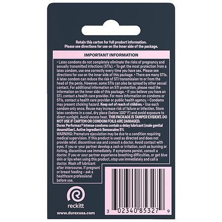 Durex Performax Intense Natural Latex Condoms, Ultra Fine