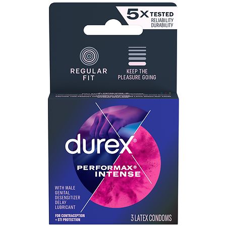 Durex Performax Intense Natural Latex Condoms, Ultra Fine