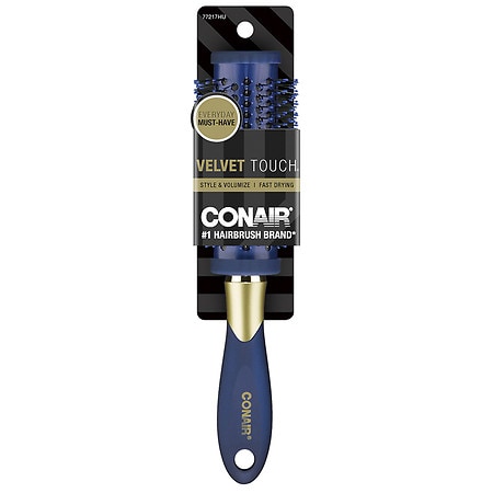 Conair Velvet Touch Medium Metal Round Hairbrush for Blow-Drying