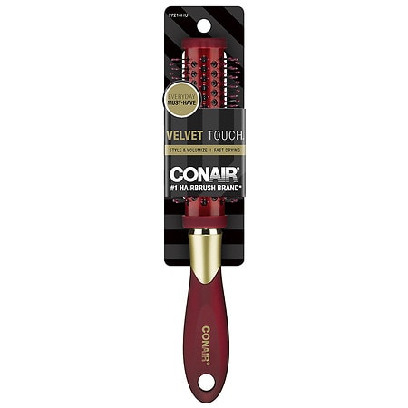 Conair Velvet Touch Small Metal Round Hairbrush for Blow-Drying