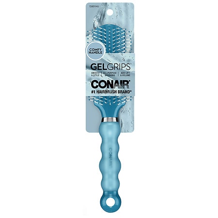 Conair Gel Grips Nylon Bristle All-Purpose Hairbrush (Colors Vary)