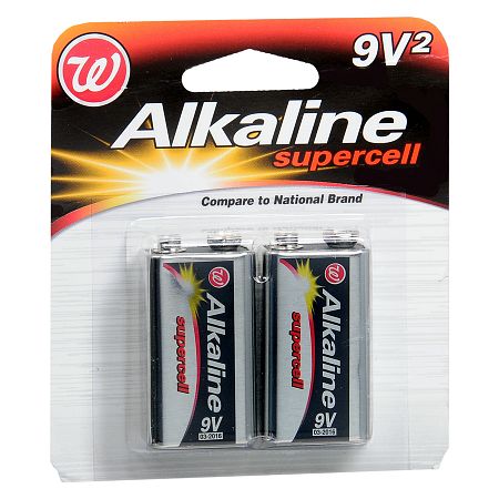 Walgreens Alkaline Supercell Batteries 9V