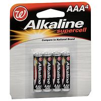 4-Pack Walgreens Alkaline Supercell Batteries AAA