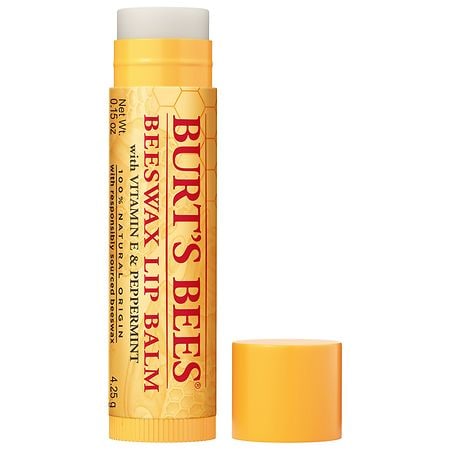 Burt's Bees 100% Natural Origin Moisturizing Lip Balm Original Beeswax with Vitamin E & Peppermint Oil