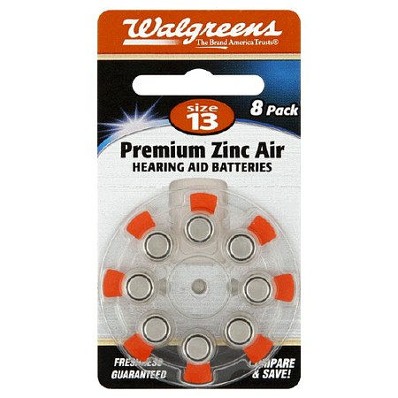 Walgreens Premium Zinc Air Hearing Aid Batteries 13