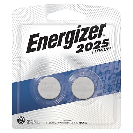 Energizer 2025 Batteries, 3V Lithium Coin CR2025
