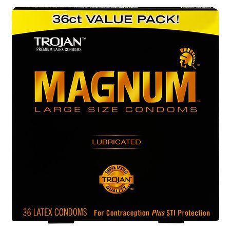 Trojan Magnum Magnum Large Size Premium Lubricated Condoms Large