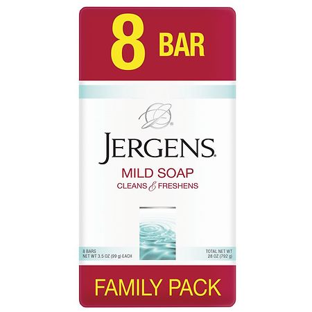 UPC 019100007185 product image for Jergens Mild Soap - 8 Bar Pack - 3.5 oz x 8 pack | upcitemdb.com