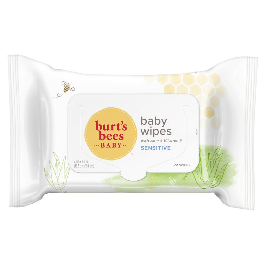 Burt's Bees Baby Wipes for Sensitive Skin with Aloe and Vitamin E Fragrance-Free