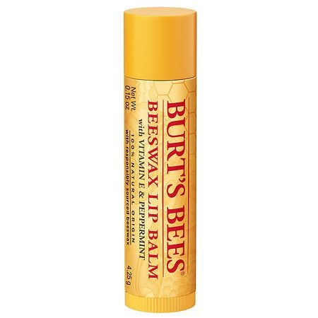 Burts Bees Beeswax Lip Balm with Vitamin E & Peppermint - 2 pack, 0.15 oz