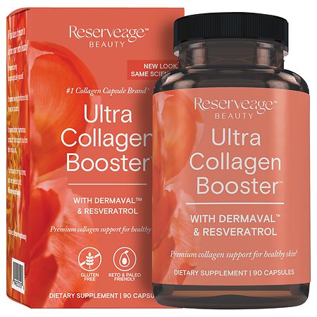ReserveAge Nutrition Ultra Collagen Booster Capsules with Dermaval & Resveratrol