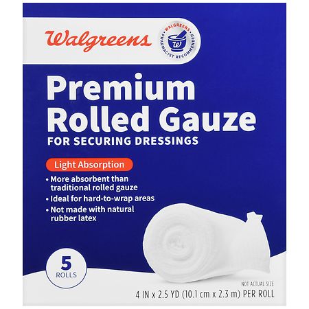 Rolled Gauze, 4 x 2.5 yds, 5 count