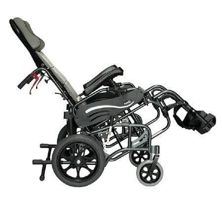 Karman 18 inch Tilt in Space Reclining Transport Wheelchair with Elevating Legrest