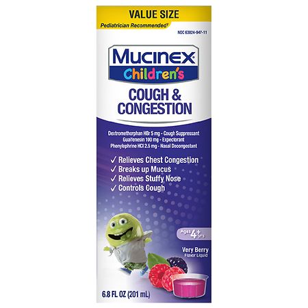 Children's Mucinex Cough & Congestion Liquid Very Berry
